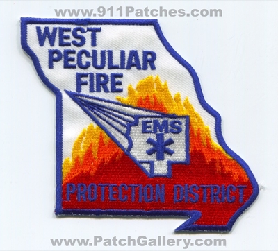 West Peculiar Fire Protection District EMS Patch (Missouri)
Scan By: PatchGallery.com
Keywords: prot. dist. department dept. emergency medical services ambulance state shape
