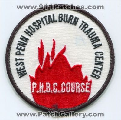 West Penn Hospital Burn Trauma Center PHBC Course Patch (Pennsylvania)
Scan By: PatchGallery.com
Keywords: p.h.b.c.