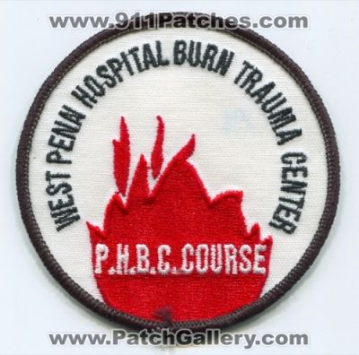 West Penn Hospital Burn Trauma Center PHBC Course Patch (Pennsylvania)
Scan By: PatchGallery.com
Keywords: p.h.b.c.