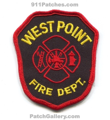 West Point Fire Department Patch (Mississippi) (Confirmed)
Scan By: PatchGallery.com
Keywords: dept.