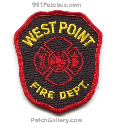 West Point Fire Department Patch (Mississippi) (Confirmed)
Scan By: PatchGallery.com
Keywords: dept.