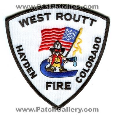 West Routt Fire Department Patch (Colorado)
[b]Scan From: Our Collection[/b]
Keywords: dept. hayden