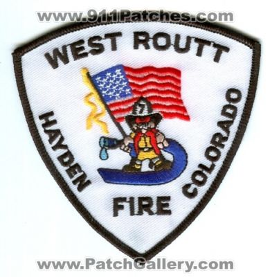 West Routt Fire Department Hayden Patch (Colorado)
[b]Scan From: Our Collection[/b]
Keywords: dept. 7