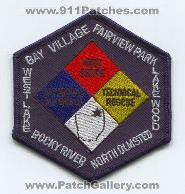West Shore Fire Department Hazardous Materials Technical Rescue Patch (Ohio)
Scan By: PatchGallery.com
Keywords: Bureau of Dept. Haz-Mat HazMat HMTR Bay Village Fairview Park West Lake Lakewood Rocky River North Olmsted