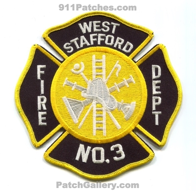 West Stafford Fire Department Number 3 Patch (Connecticut)
Scan By: PatchGallery.com
Keywords: dept. no. #3