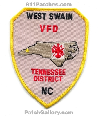 West Swain Volunteer Fire Department Tennessee District Patch (North Carolina)
Scan By: PatchGallery.com
Keywords: vol. dept. vfd dist. nc