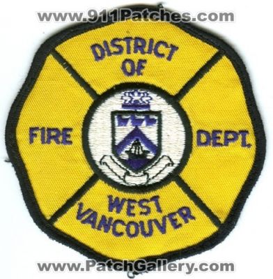 West Vancouver Fire Department (Canada BC)
Scan By: PatchGallery.com
Keywords: dept. district of