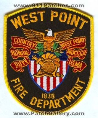 West Point Fire Department (New York)
Scan By: PatchGallery.com
Keywords: usma united states military academy dept. country honor duty mocccii