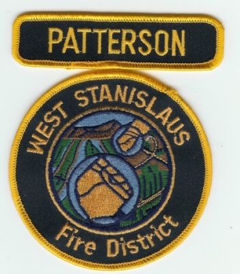 West Stanislaus Fire District Patterson
Thanks to PaulsFirePatches.com for this scan.
Keywords: california