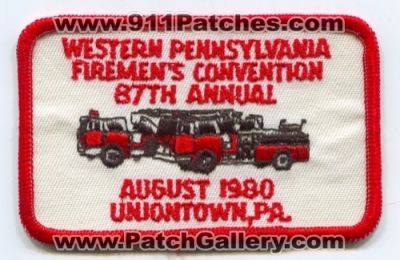 Western Pennsylvania Firemens Convention 87th Annual August 1980 (Pennsylvania)
Scan By: PatchGallery.com
Keywords: wpfa uniontown pa. fire department dept.