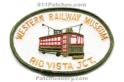 Western Railway Museum Rio Vista Junction Patch (California)
Scan By: PatchGallery.com
Keywords: jct.