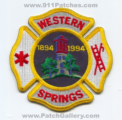 Western Springs Fire Department Patch (Illinois)
Scan By: PatchGallery.com
Keywords: dept. 1894 1994