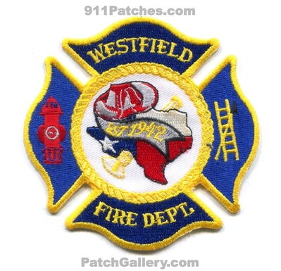 Westfield Fire Department Patch (Texas)
Scan By: PatchGallery.com
Keywords: dept. est. 1942