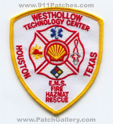 Westhollow Technology Center Fire Rescue Department Houston Patch (Texas)
Scan By: PatchGallery.com
Keywords: e.m.s. ems dept. hazmat haz-mat hazardous materials shell oil