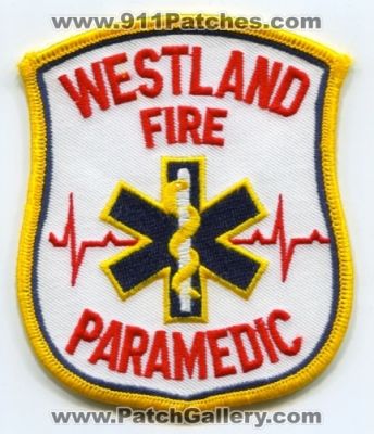Westland Fire Department Paramedic (Michigan)
Scan By: PatchGallery.com
Keywords: dept. ems
