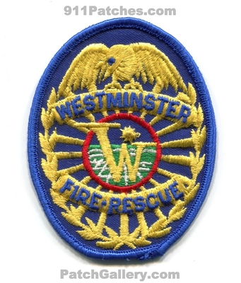 Westminster Fire Rescue Department Patch (Colorado)
[b]Scan From: Our Collection[/b]
Keywords: dept.