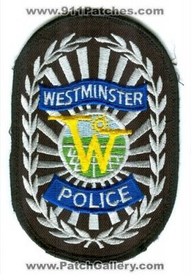 Westminster Police Department (Colorado)
Scan By: PatchGallery.com
Keywords: dept.