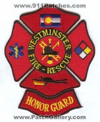 Westminster Fire Rescue Honor Guard Patch (Colorado)
[b]Scan From: Our Collection[/b]
Keywords: colorado