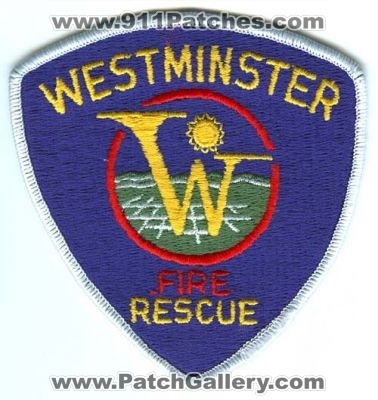 Westminster Fire Rescue Patch (Colorado)
[b]Scan From: Our Collection[/b]
