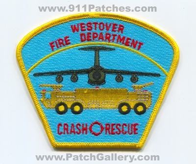 Westover Air Force Base AFB Fire Department Crash Rescue USAF Military Patch (Massachusetts)
Scan By: PatchGallery.com
Keywords: A.F.B. Dept. U.S.A.F. ARFF A.R.F.F. Aircraft Airport Rescue Firefighter Firefighting CFR C.F.R. Crash
