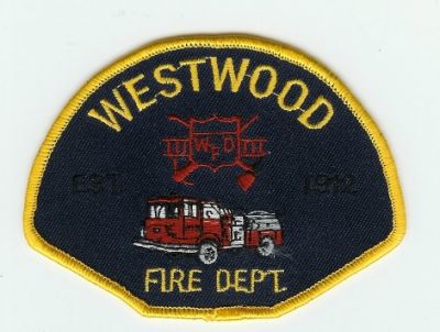 Westwood Fire Dept
Thanks to PaulsFirePatches.com for this scan.
Keywords: california department