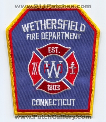 Wethersfield Fire Department Patch (Connecticut)
Scan By: PatchGallery.com
Keywords: dept. est. 1803