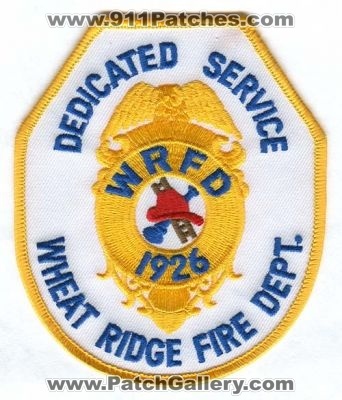 Wheat Ridge Fire Department Patch (Colorado) (Defunct)
Scan By: PatchGallery.com
Now West Metro Fire
Keywords: wrfd dept. wheatridge