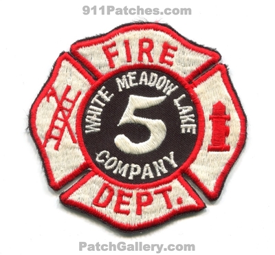 White Meadow Lake Fire Department Company 5 Patch (New Jersey)
Scan By: PatchGallery.com
Keywords: dept. co.