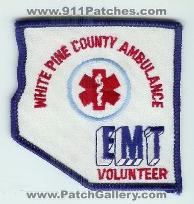 White Pine County Ambulance Volunteer EMT (Nevada)
Thanks to Mark C Barilovich for this scan.
Keywords: ems