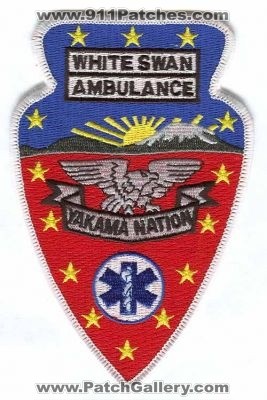 White Swan Ambulance Yakima Nation (Washington)
Scan By: PatchGallery.com
Keywords: ems emt paramedic indian tribe tribal