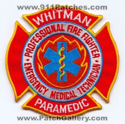 Whitman Fire Department Paramedic (Massachusetts)
Scan By: PatchGallery.com
Keywords: dept. professional firefighter iaff emergency medical technician emt