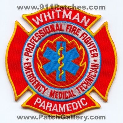Whitman Fire Department Paramedic (Massachusetts)
Scan By: PatchGallery.com
Keywords: dept. professional firefighter iaff emergency medical technician emt