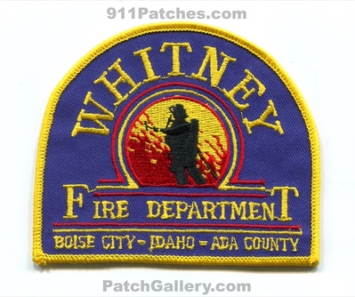 Whitney Fire Department Patch (Idaho)
Scan By: PatchGallery.com
Keywords: boise city ada county dept.