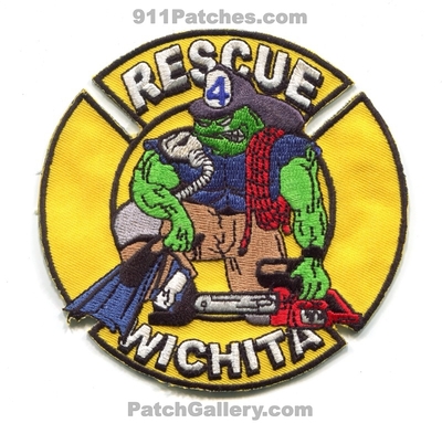 Wichita Fire Department Rescue 4 Patch (Kansas)
Scan By: PatchGallery.com
Keywords: dept. company co. station