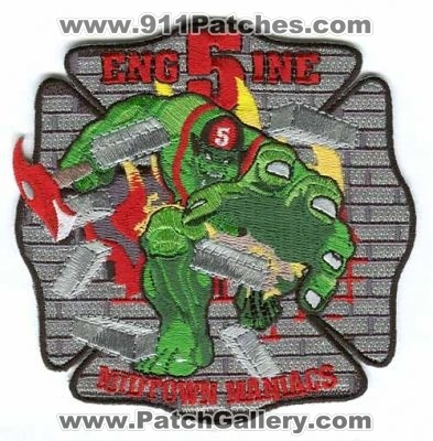 Wichita Fire Department Engine 5 Patch (Kansas)
Scan By: PatchGallery.com
Keywords: dept. company co. station hulk midtown maniacs