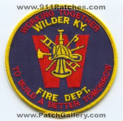 Wilder Fire Department Patch (Kentucky)
Scan By: PatchGallery.com
Keywords: dept. ky. working together to build a better tomorrow