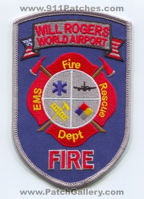 Will Rogers World Airport Fire Rescue Department Patch (Oklahoma)
Scan By: PatchGallery.com
Keywords: dept. ems