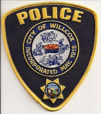 Willcox Police
Thanks to EmblemAndPatchSales.com for this scan.
Keywords: arizona city of