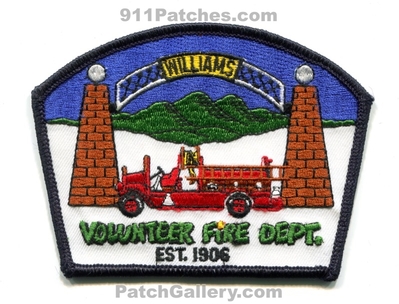 Williams Volunteer Fire Department Patch (California)
Scan By: PatchGallery.com
Keywords: vol. dept. est. 1906