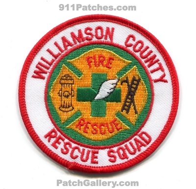 Williamson County Fire Rescue Department Rescue Squad Patch (Tennessee)
Scan By: PatchGallery.com
Keywords: co. dept.