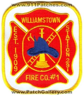 Williamstown Fire Company Number 1 Station 291 (New Jersey)
Scan By: PatchGallery.com
Keywords: co. #1