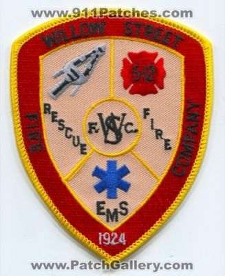 Willow Street Fire Company Patch (Pennsylvania)
Scan By: PatchGallery.com
Keywords: rescue co. ems 5-12 department dept.