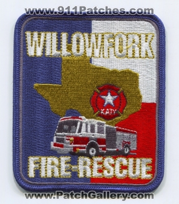 Willowfork Fire Rescue Department Patch (Texas)
Scan By: PatchGallery.com
Keywords: dept. katy