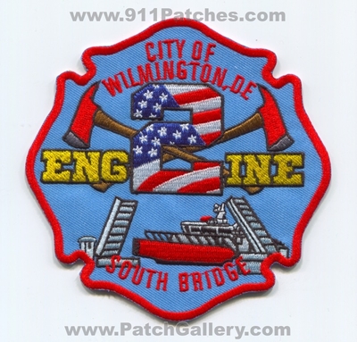 Wilmington Fire Department Engine 2 Patch (Delaware)
Scan By: PatchGallery.com
[b]Patch Made By: 911Patches.com[/b]
Keywords: city of dept. company co. station south bridge