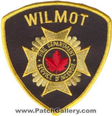 Wilmot Fire Department (Canada ON)
Thanks to zwpatch.ca for this scan.

