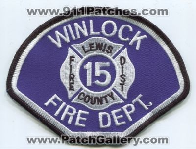 Winlock Fire Department Lewis County District 15 (Washington)
Scan By: PatchGallery.com
Keywords: dept. co. dist. number no. #15