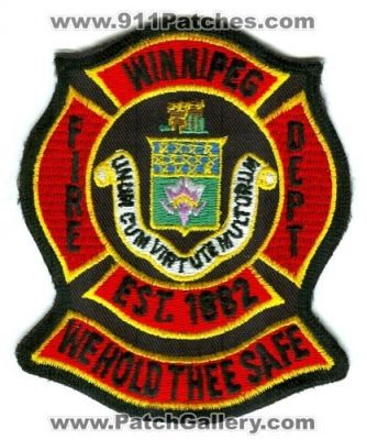 Winnipeg Fire Department (Canada MB)
Scan By: PatchGallery.com
Keywords: dept.