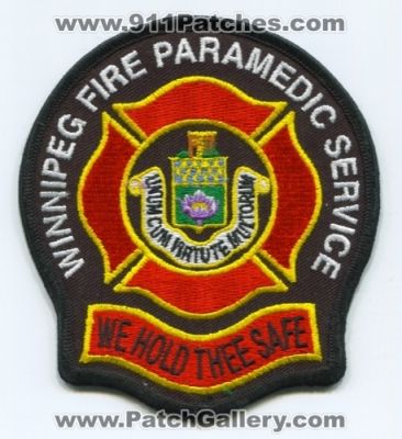 Winnipeg Fire Paramedic Service (Canada MB)
Scan By: PatchGallery.com
Keywords: department dept. ems we hold thee safe