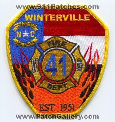 Winterville Fire Department 41 Patch (North Carolina)
Scan By: PatchGallery.com
Keywords: dept. company co. station nc