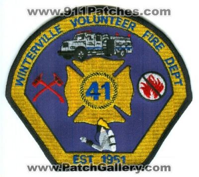 Winterville Volunteer Fire Department 41 Patch (North Carolina)
Scan By: PatchGallery.com
Keywords: dept.